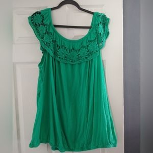 Lane Bryant sz 26/28 green tank top